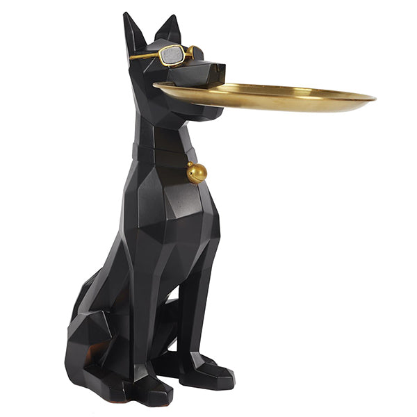 Deko Hund schwarz 32cm
