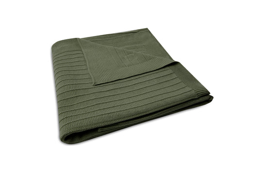 Jollein Decke Kinderbett 100x150cm Pure Knit Leaf Green GOTS