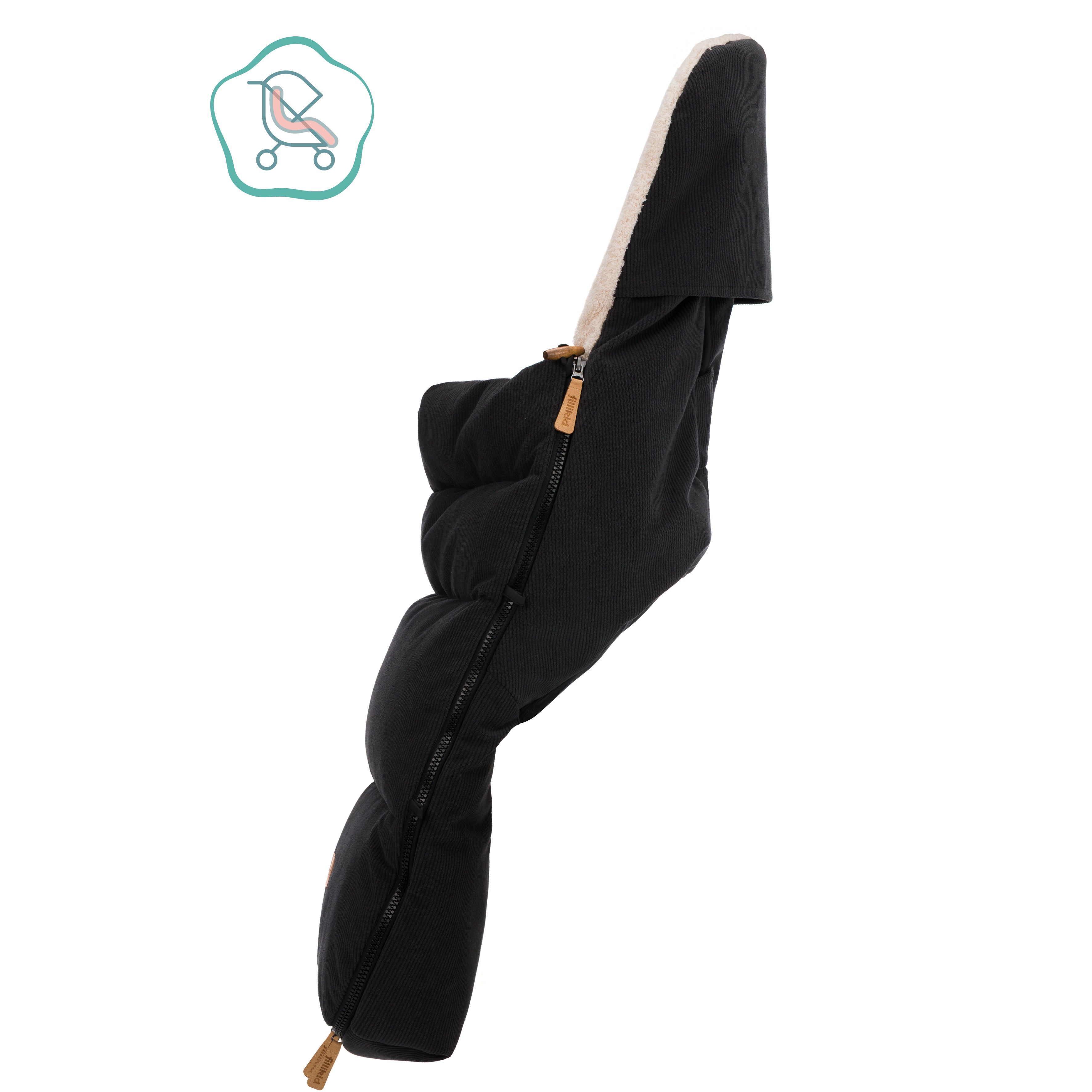 Fillikid Winterfusssack Kinley Cord schwarz