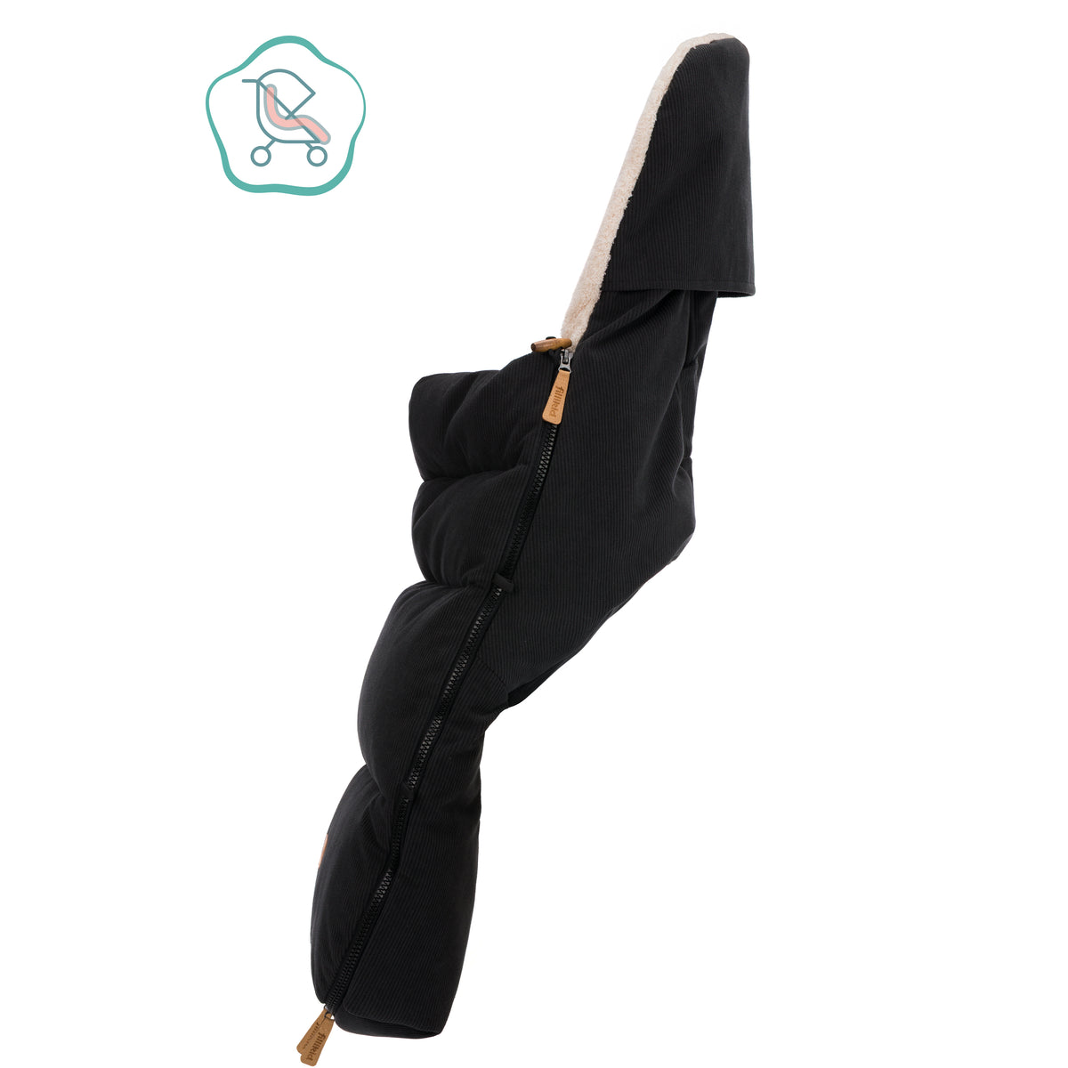 Fillikid Winterfusssack Kinley Cord schwarz