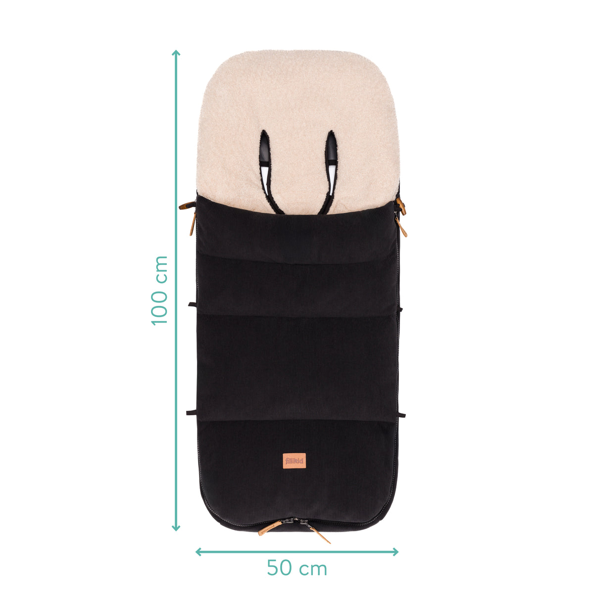 Fillikid Winterfusssack Kinley Cord schwarz