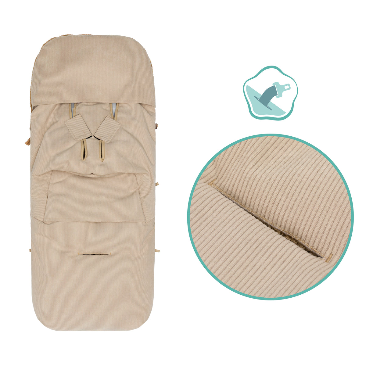 Fillikid Winterfusssack Kinley Cord natur