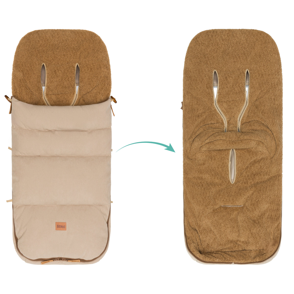 Fillikid Winterfusssack Kinley Cord natur