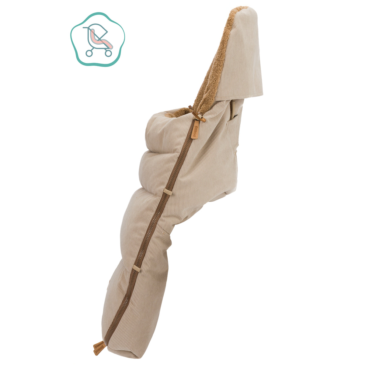 Fillikid Winterfusssack Kinley Cord natur