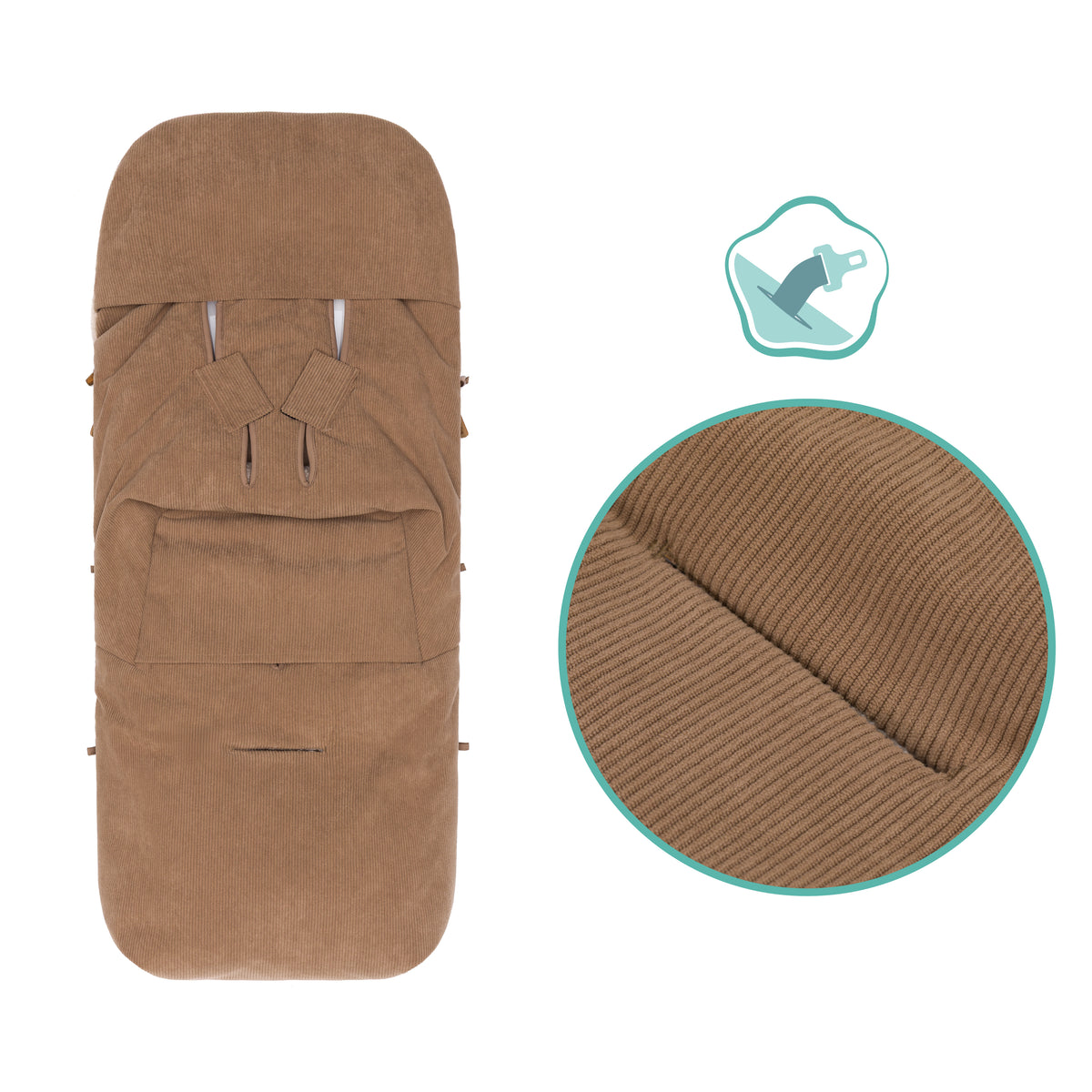 Fillikid Winterfusssack Kinley Cord taupe