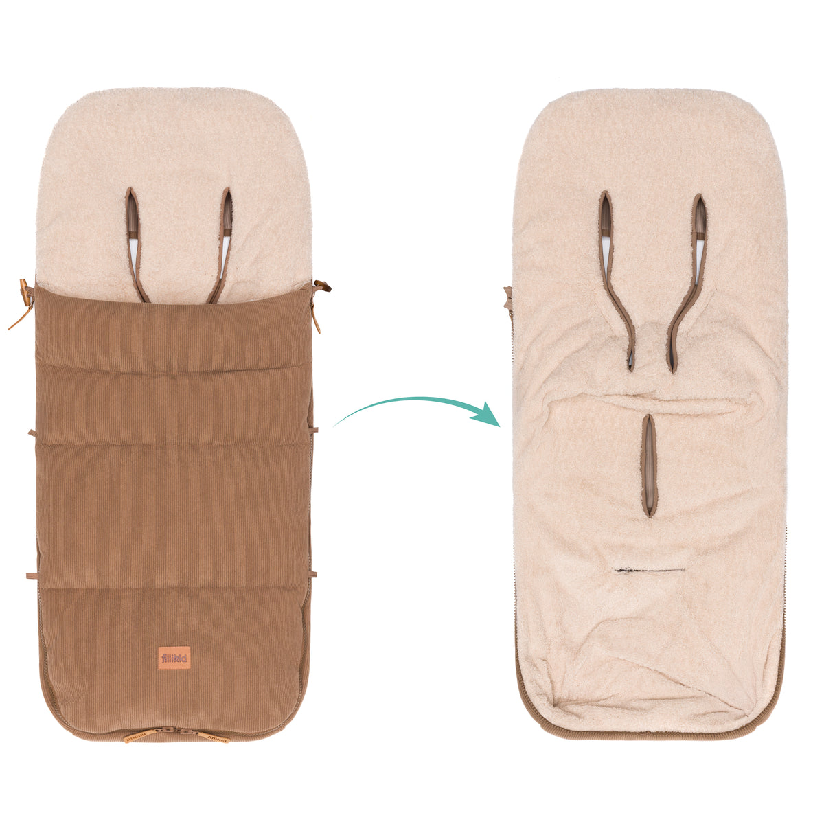 Fillikid Winterfusssack Kinley Cord taupe