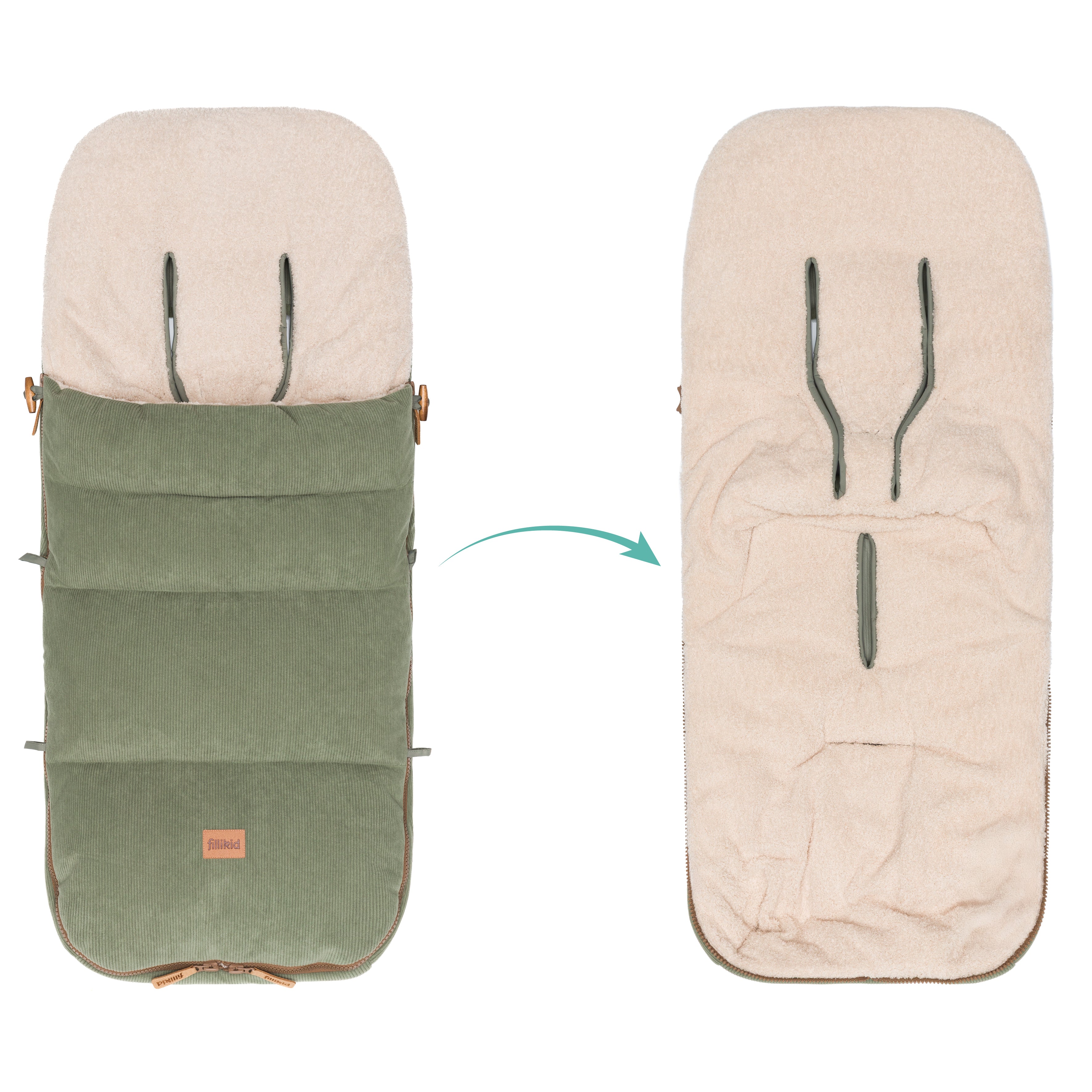 Fillikid Winterfusssack Kinley Cord salbei
