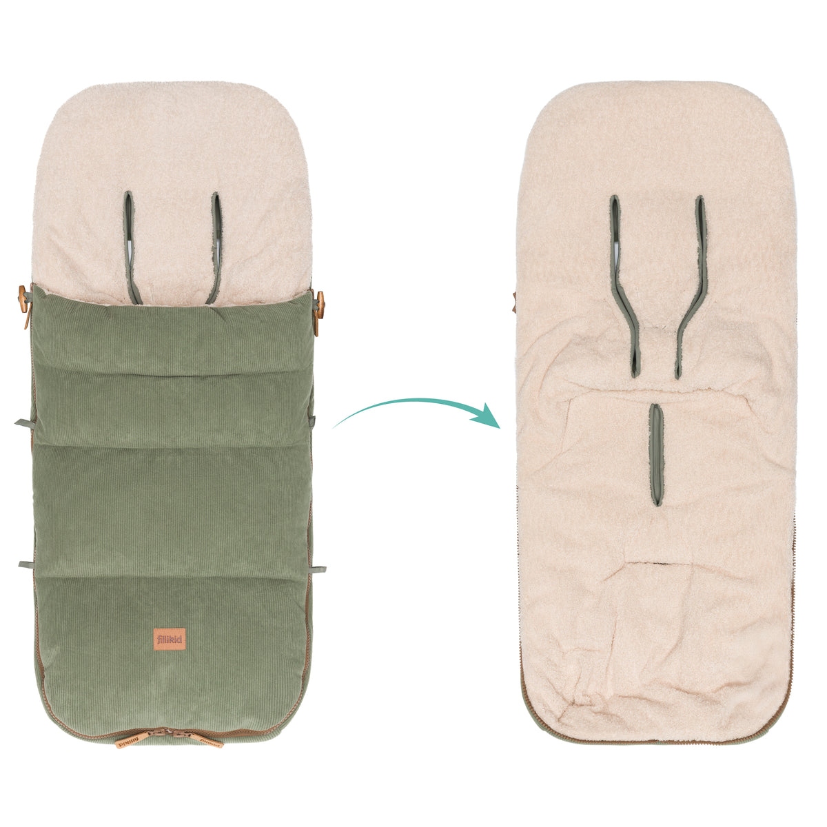Fillikid Winterfusssack Kinley Cord salbei