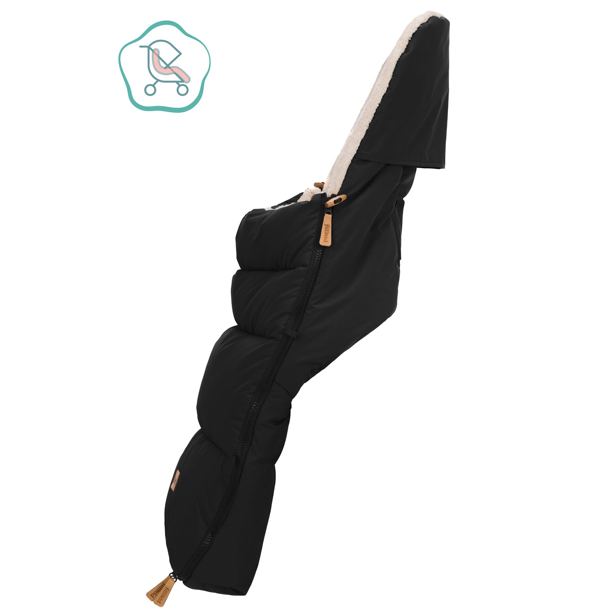 Fillikid Winterfusssack Kinley Teddy schwarz