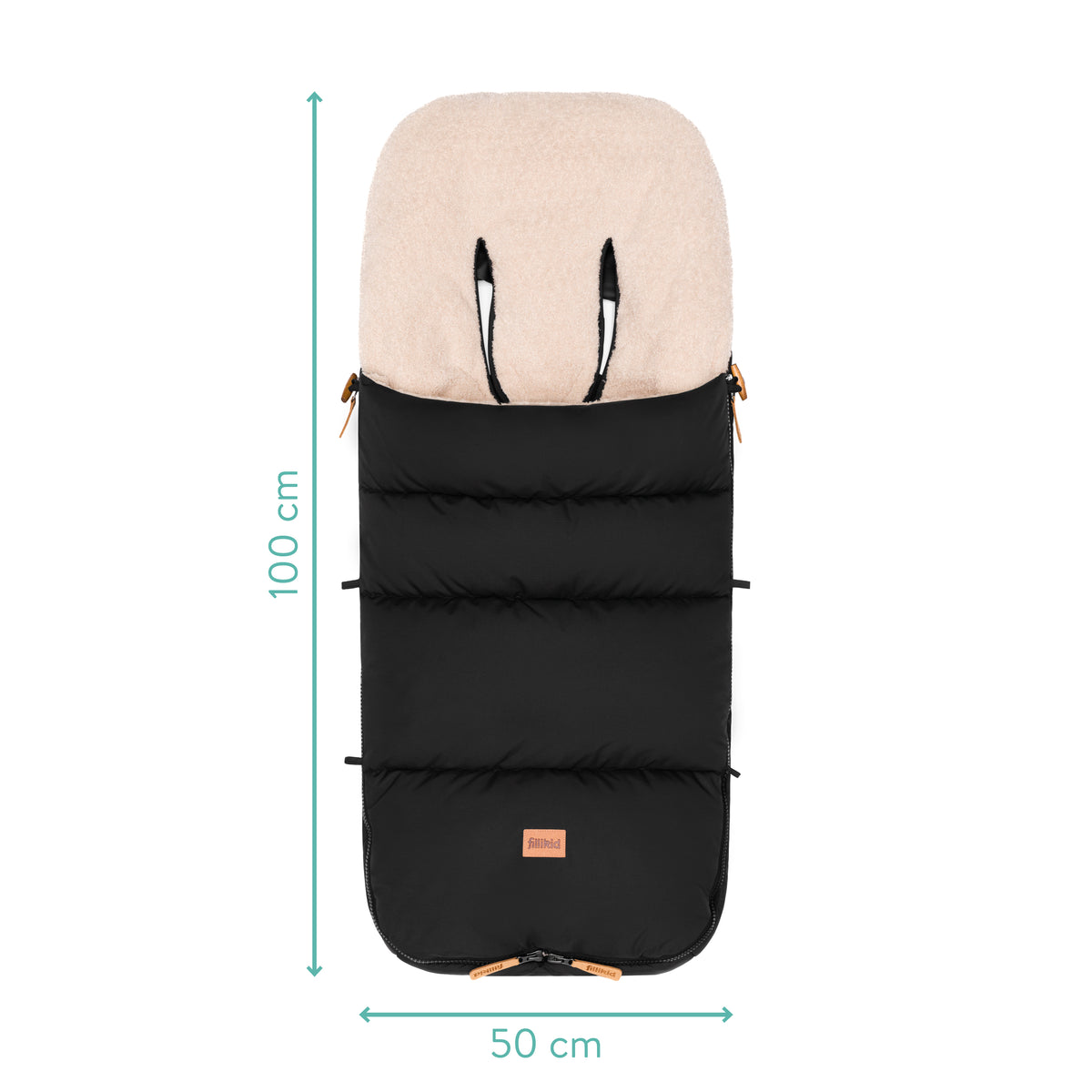 Fillikid Winterfusssack Kinley Teddy schwarz
