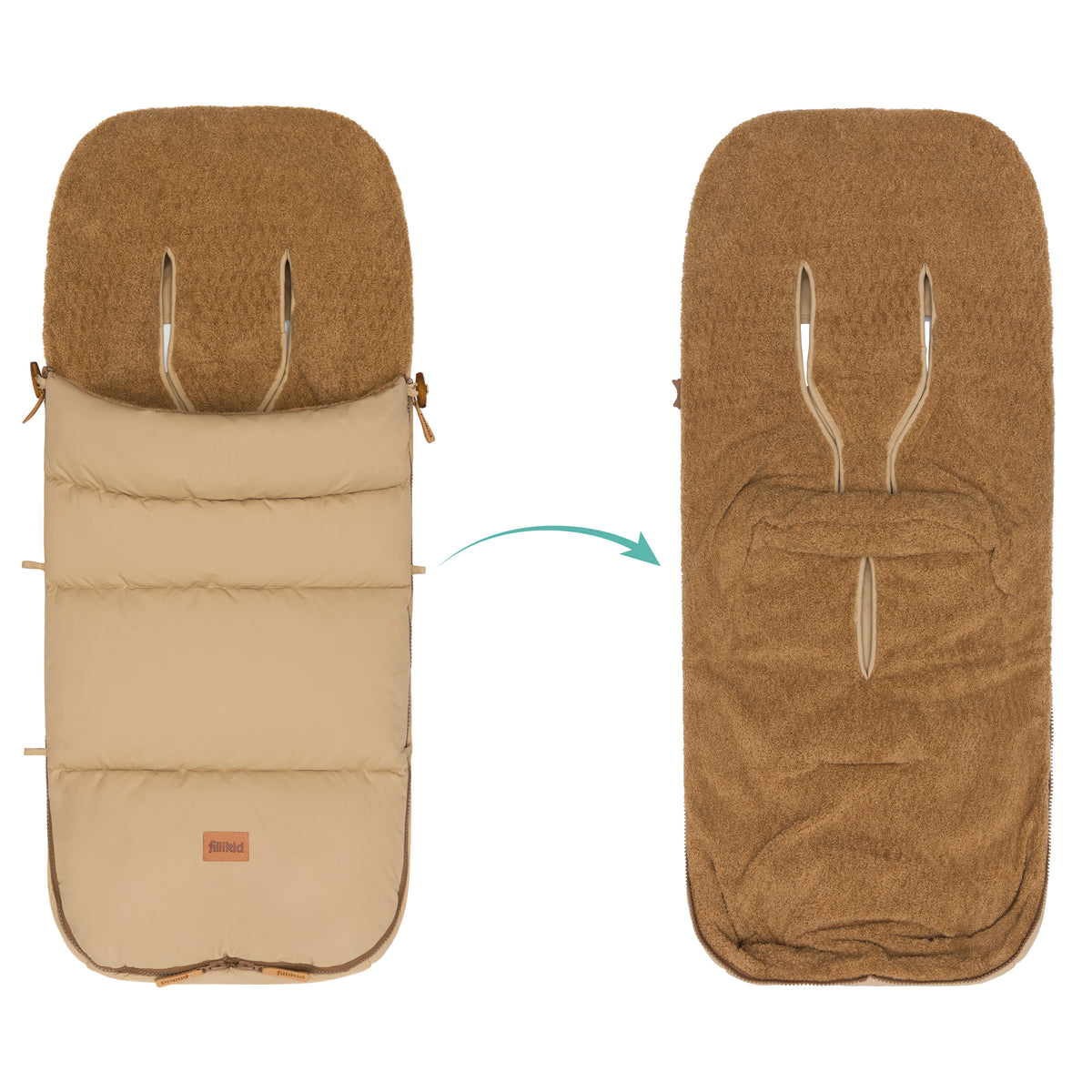 Fillikid Winterfusssack Kinley Teddy natur