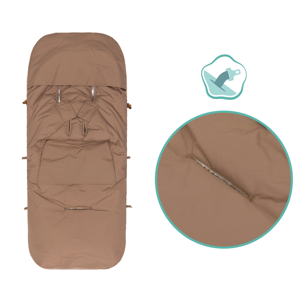 Fillikid Winterfusssack Kinley Teddy taupe