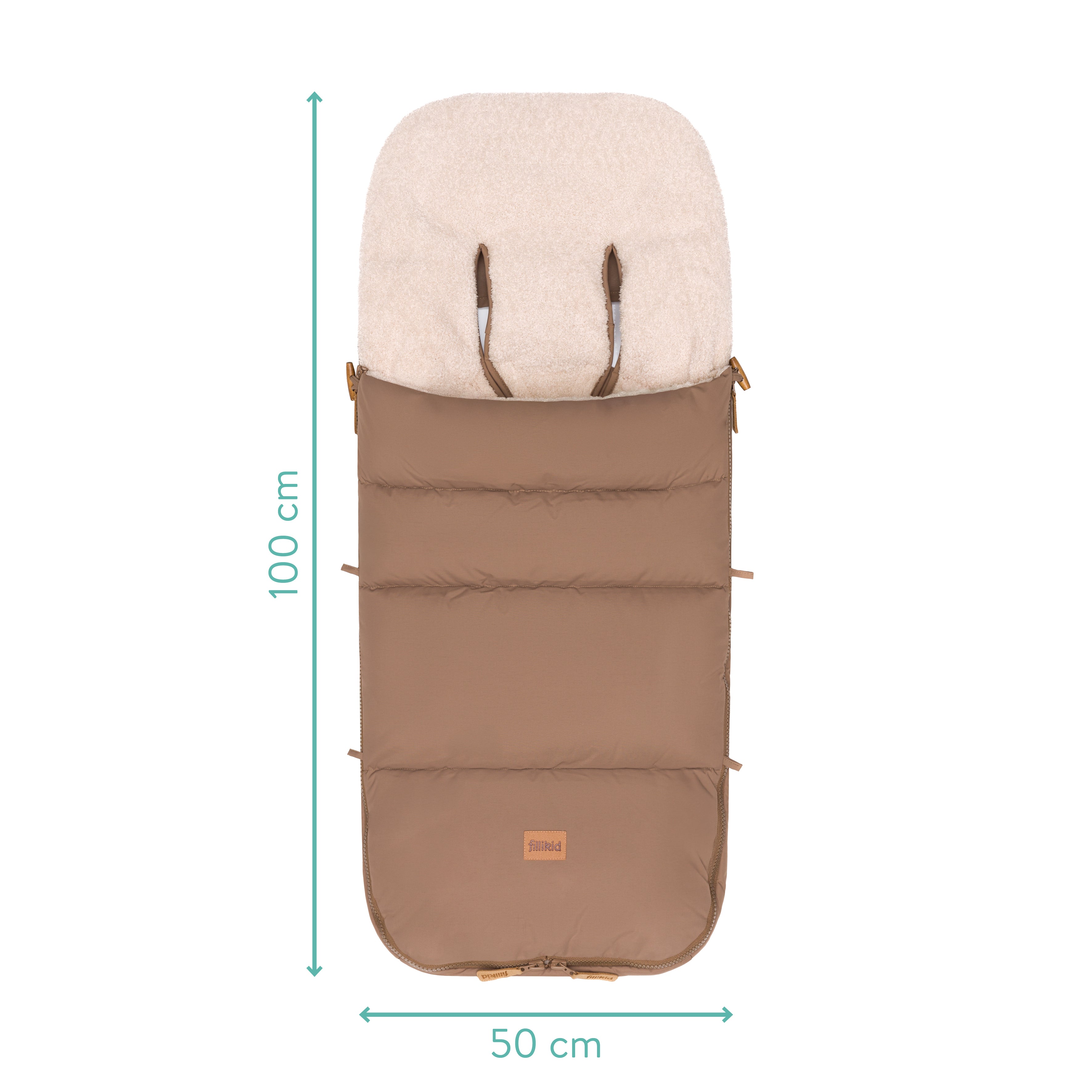 Fillikid Winterfusssack Kinley Teddy taupe