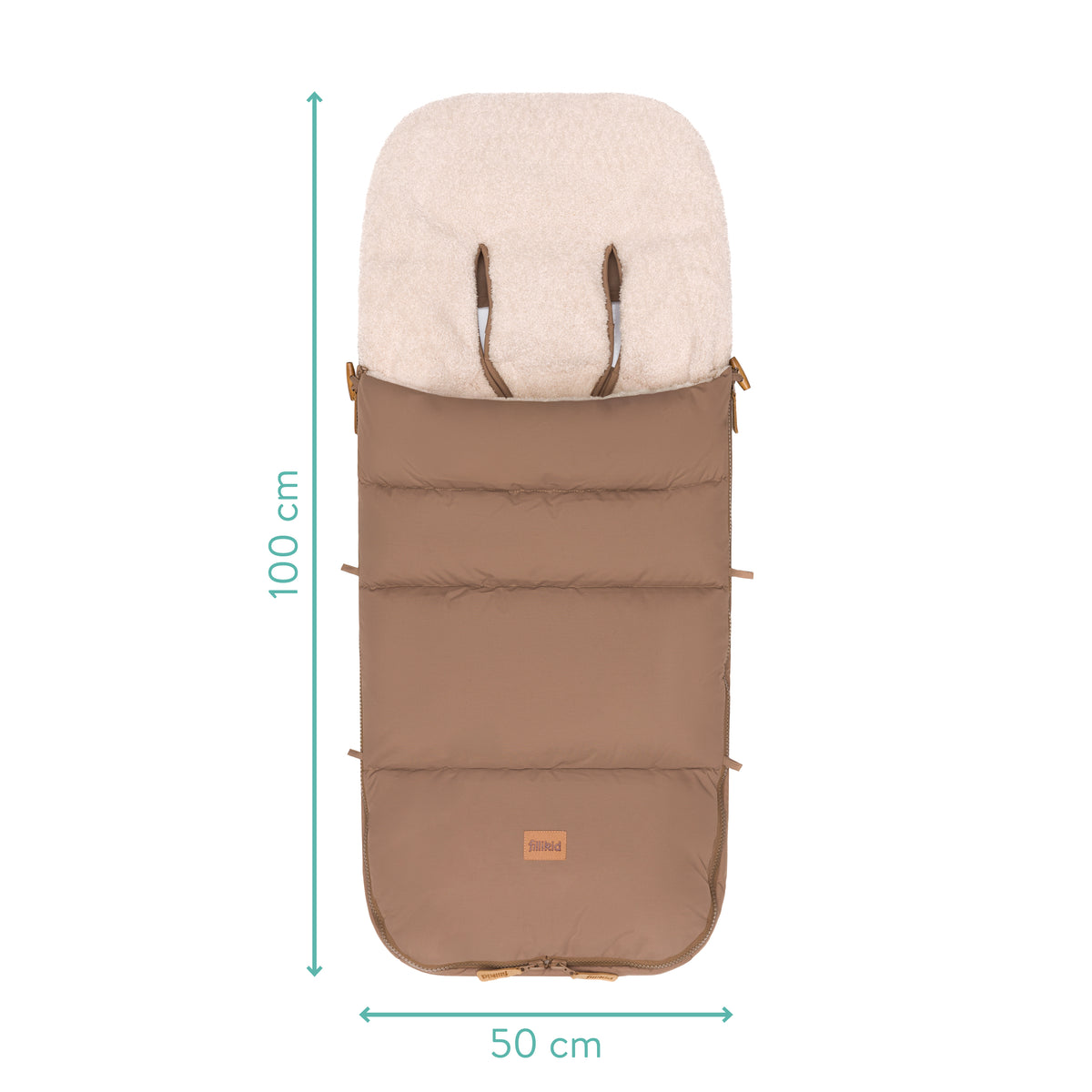 Fillikid Winterfusssack Kinley Teddy taupe