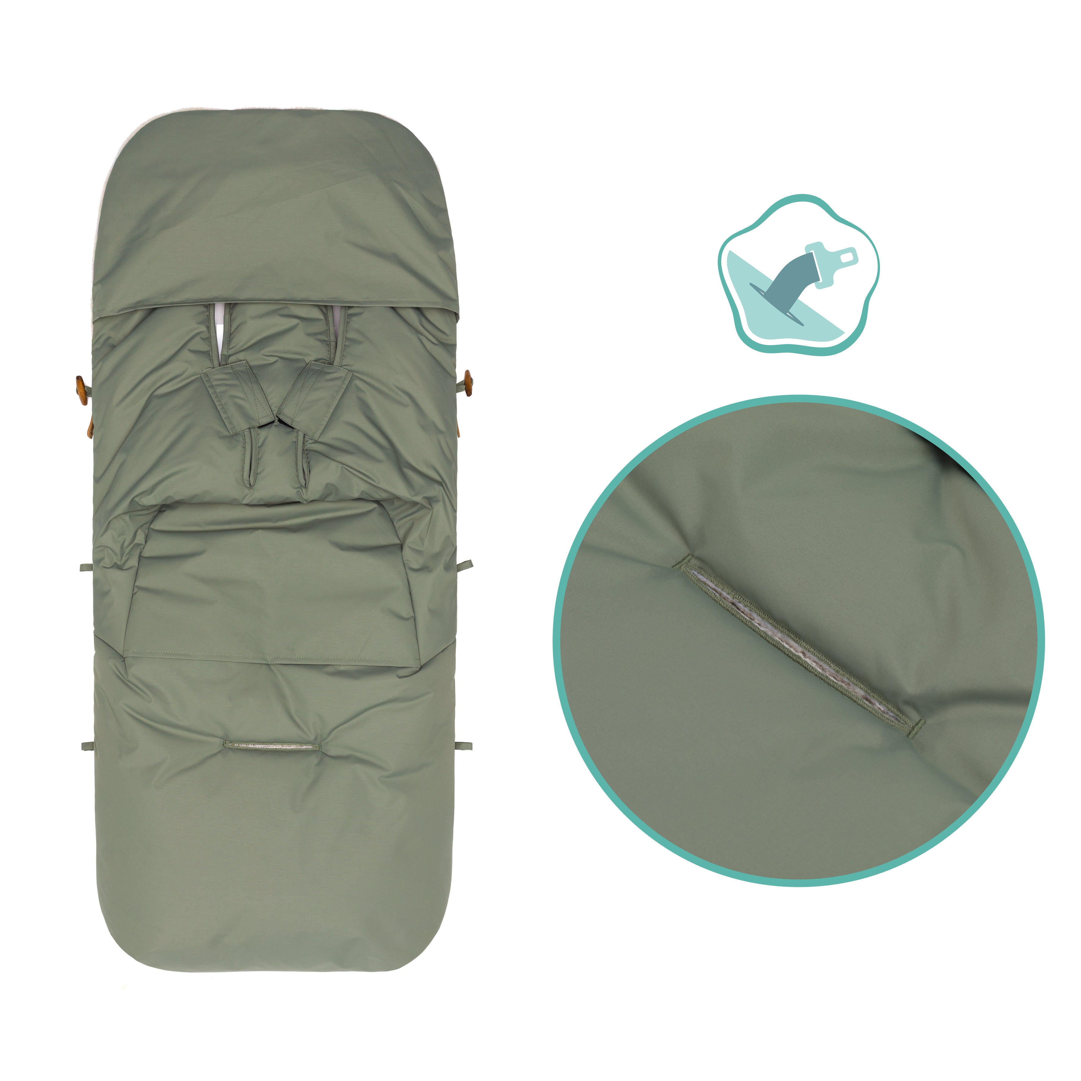 Fillikid Winterfusssack Kinley Teddy salbei