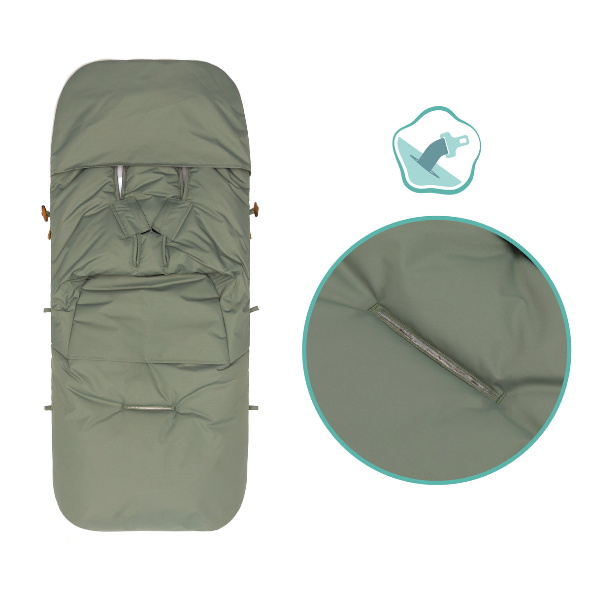 Fillikid Winterfusssack Kinley Teddy salbei
