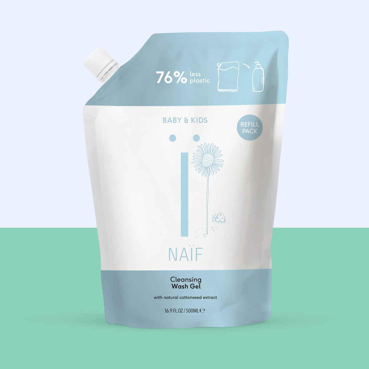 NAÏF reinigendes Waschgel für Baby &amp; Kids Nachfüllpack 500ml