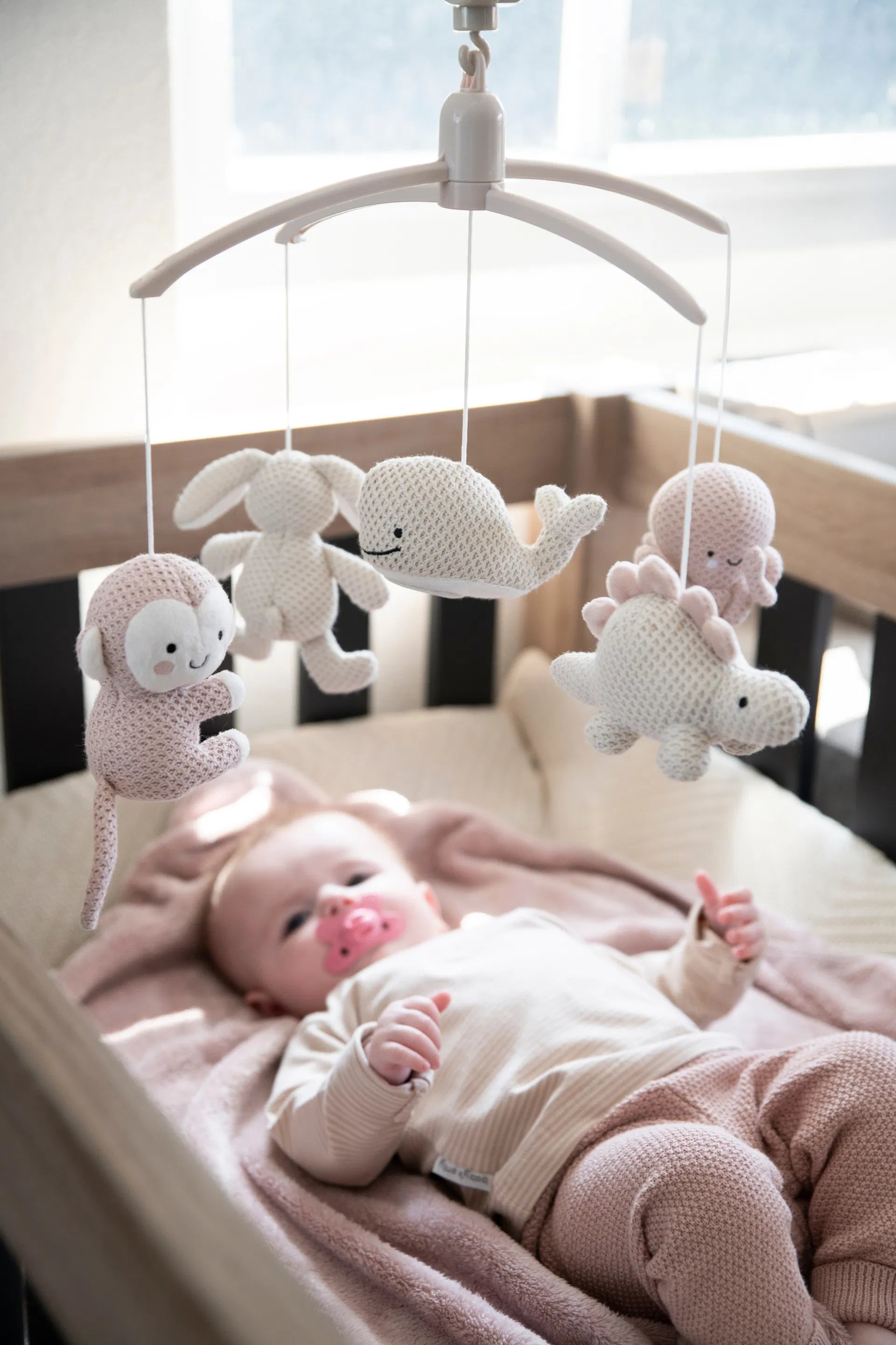 Baby's Only Musik Mobile Tierchen Altrosa/beige