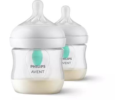 Philips Avent Natural Babyflasche mit Airfree Ventil 0M+ (Duo Pack) 125ml