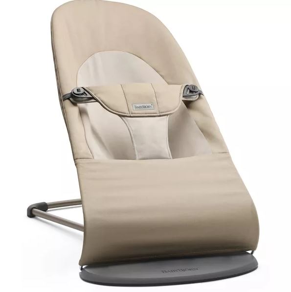 BabyBjörn Babywippe Soft Woven khaki beige