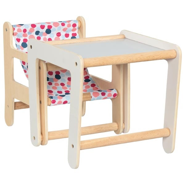 Goki Puppenhochstuhl mit Tisch, 2in1