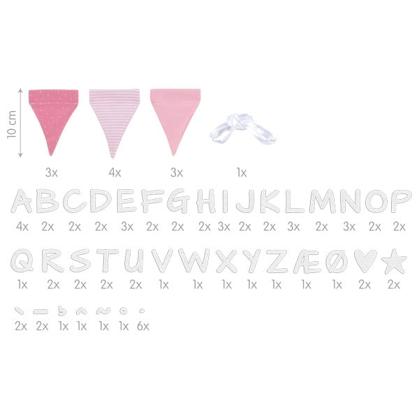 Goki Buchstabenwimpelkette mit 10 Wimpeln
