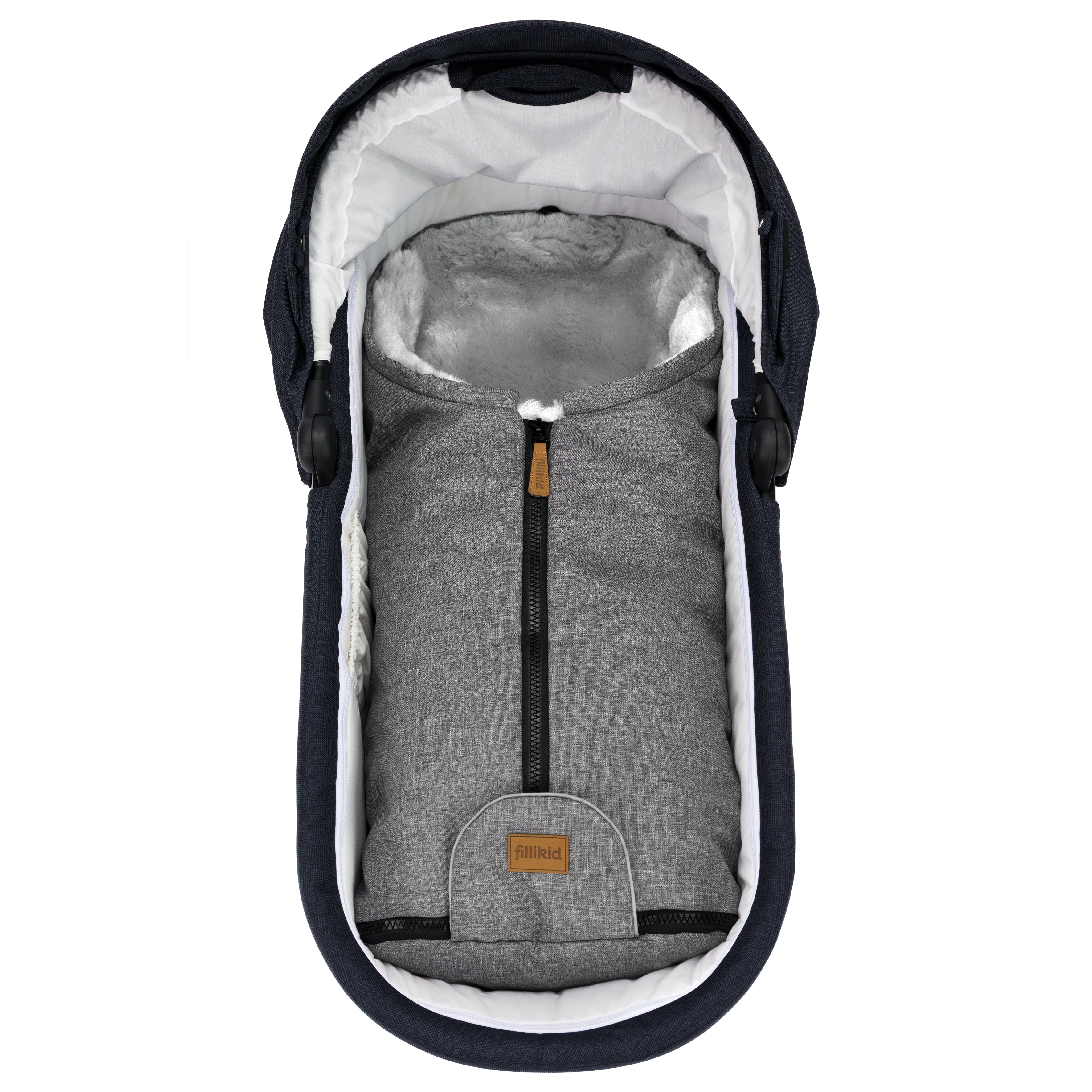 Fillikid Winterfusssack Lammfell Gr. 0 Pamir Alpina grau