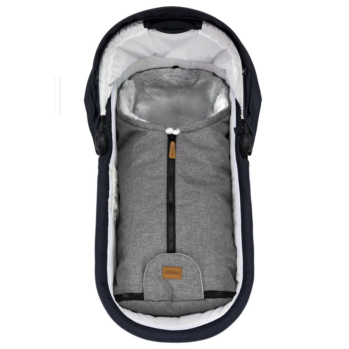 Fillikid Winterfusssack Lammfell Gr. 0 Pamir Alpina grau