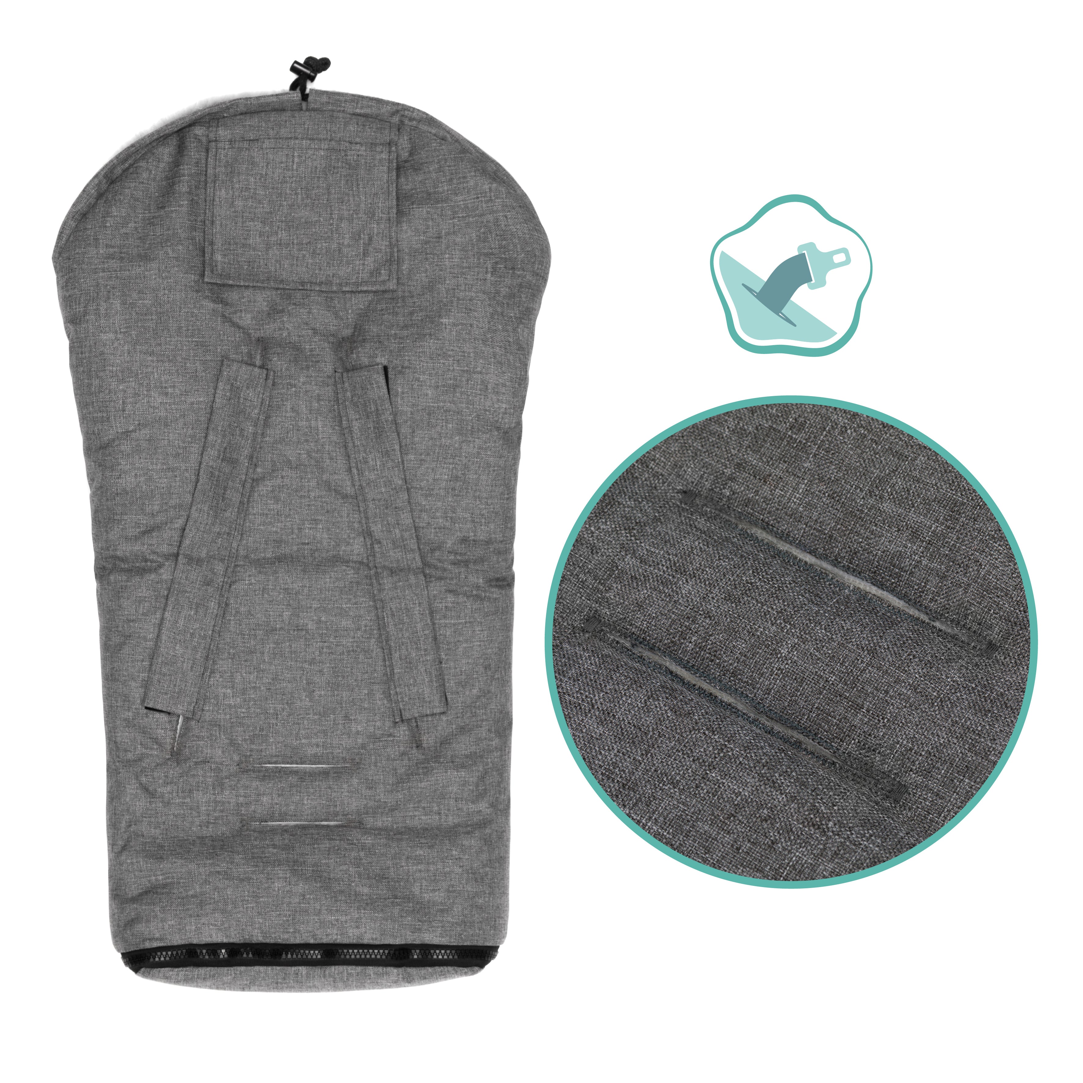 Fillikid Winterfusssack Lammfell Gr. 0 Pamir Alpina grau