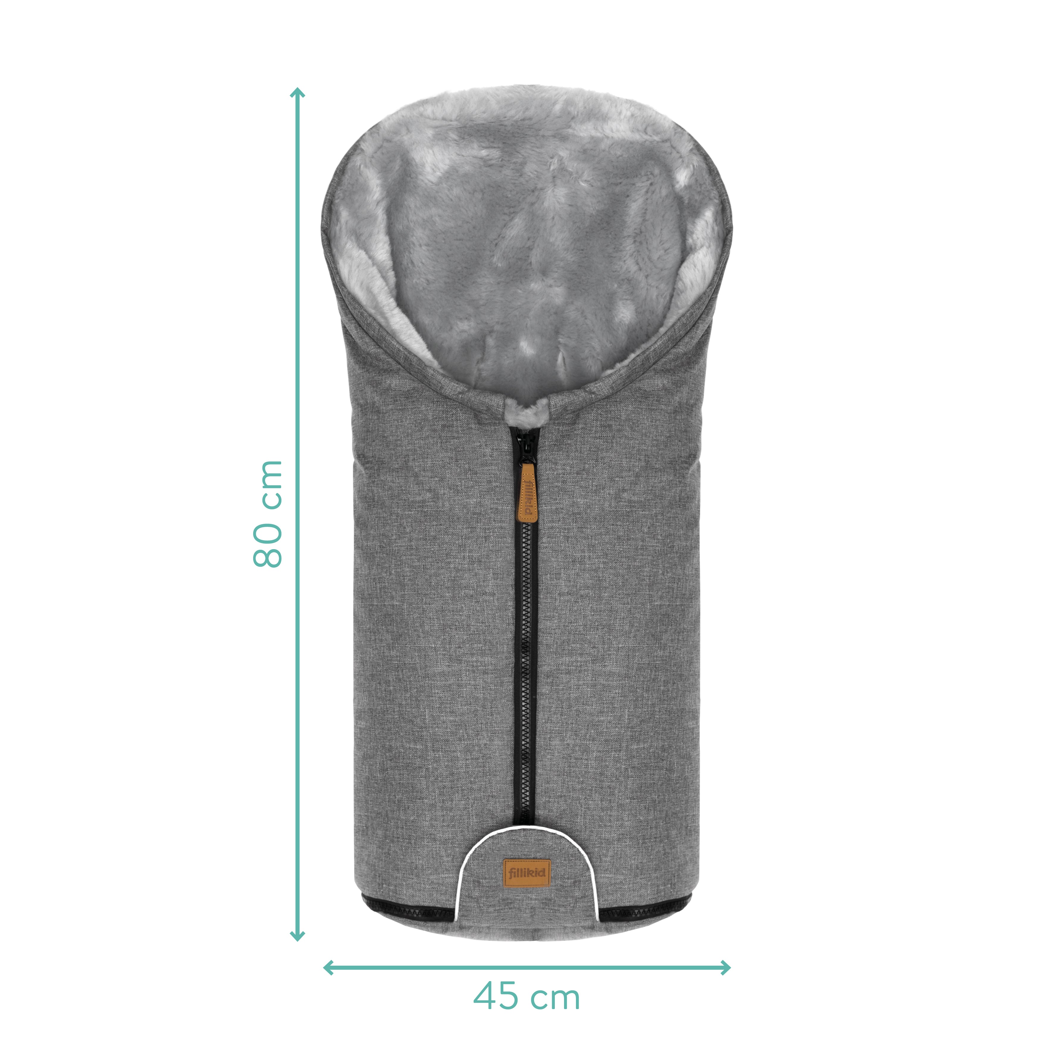 Fillikid Winterfusssack Lammfell Gr. 0 Pamir Alpina grau
