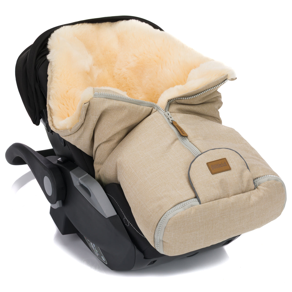 Fillikid Winterfusssack Lammfell Gr. 0 St.Moritz beige