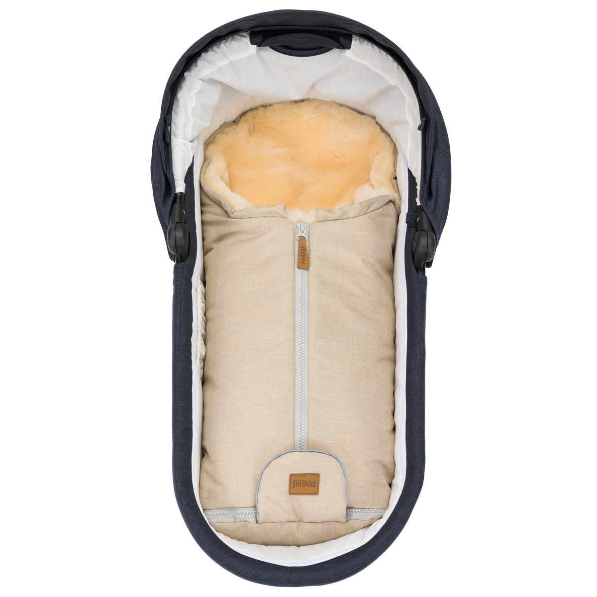 Fillikid Winterfusssack Lammfell Gr. 0 St.Moritz beige
