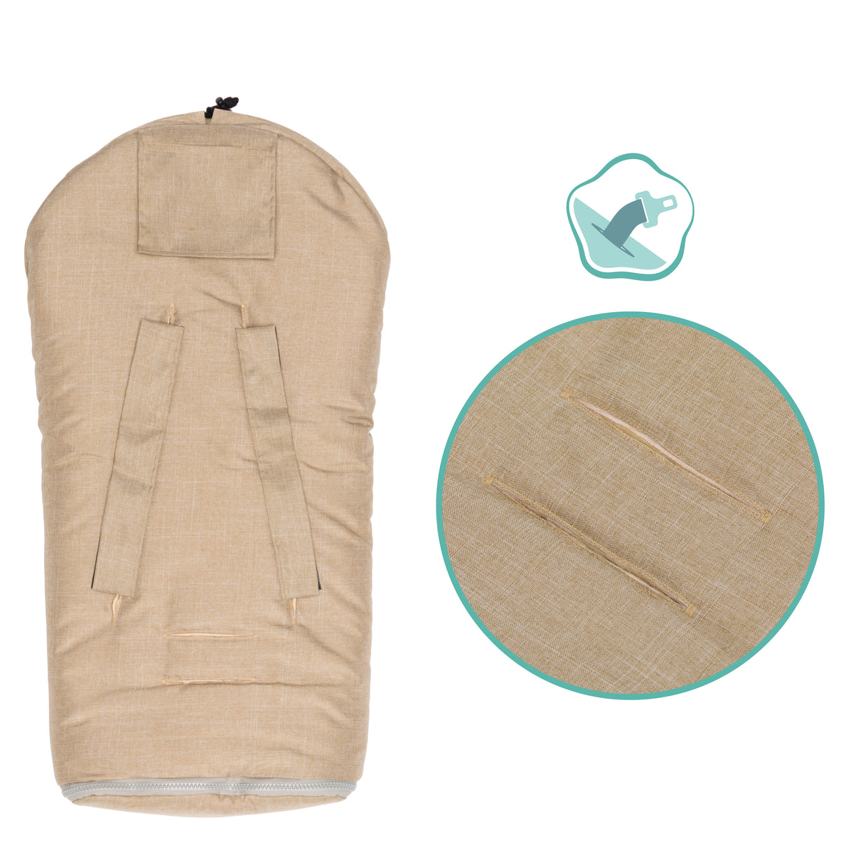 Fillikid Winterfusssack Lammfell Gr. 0 St.Moritz beige