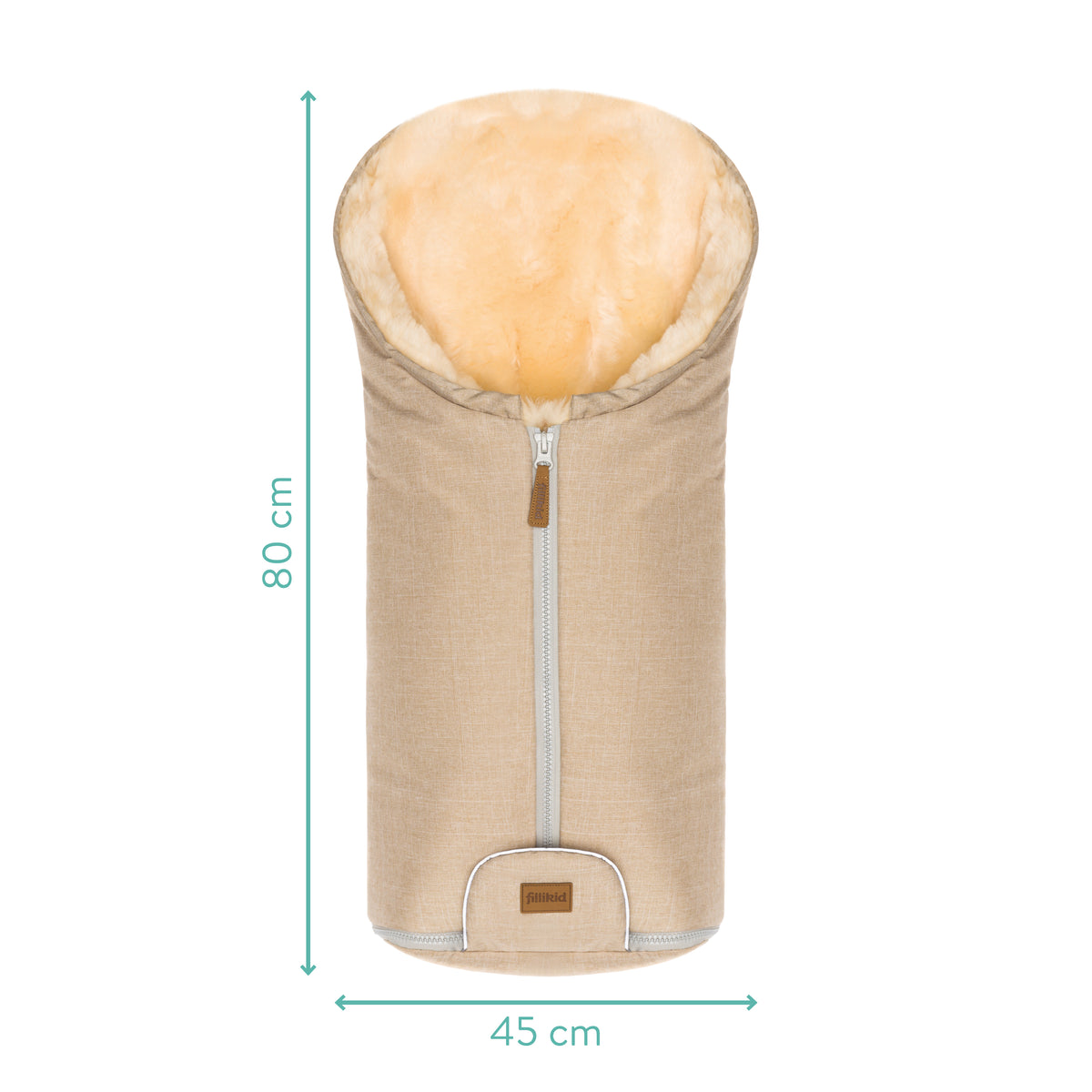 Fillikid Winterfusssack Lammfell Gr. 0 St.Moritz beige