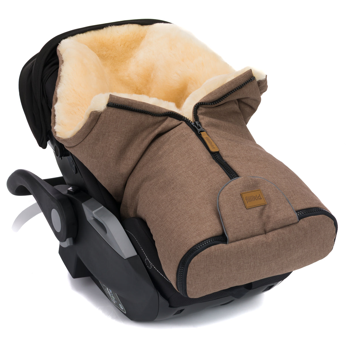 Fillikid Winterfusssack Lammfell Gr. 0 St.Moritz braun