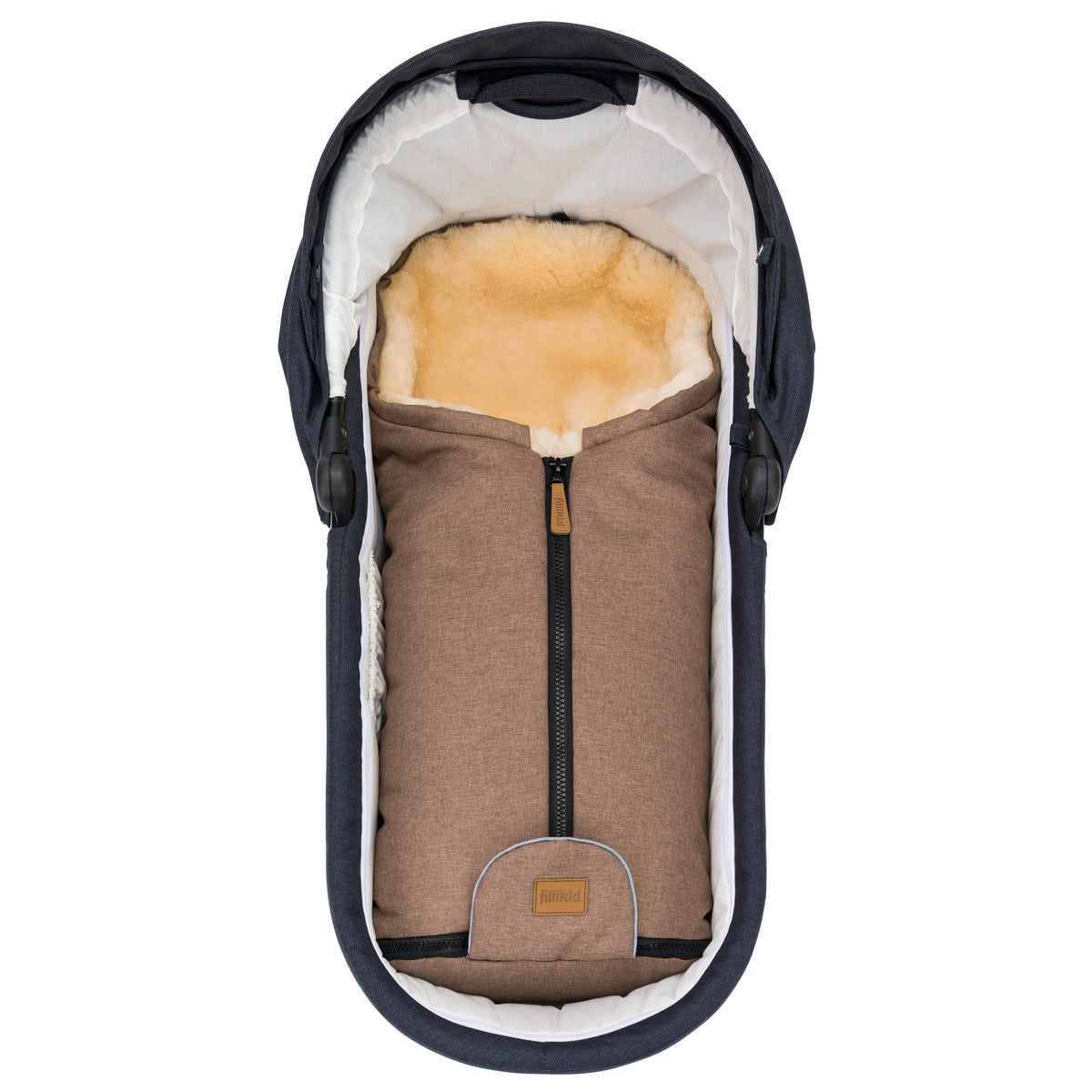 Fillikid Winterfusssack Lammfell Gr. 0 St.Moritz braun