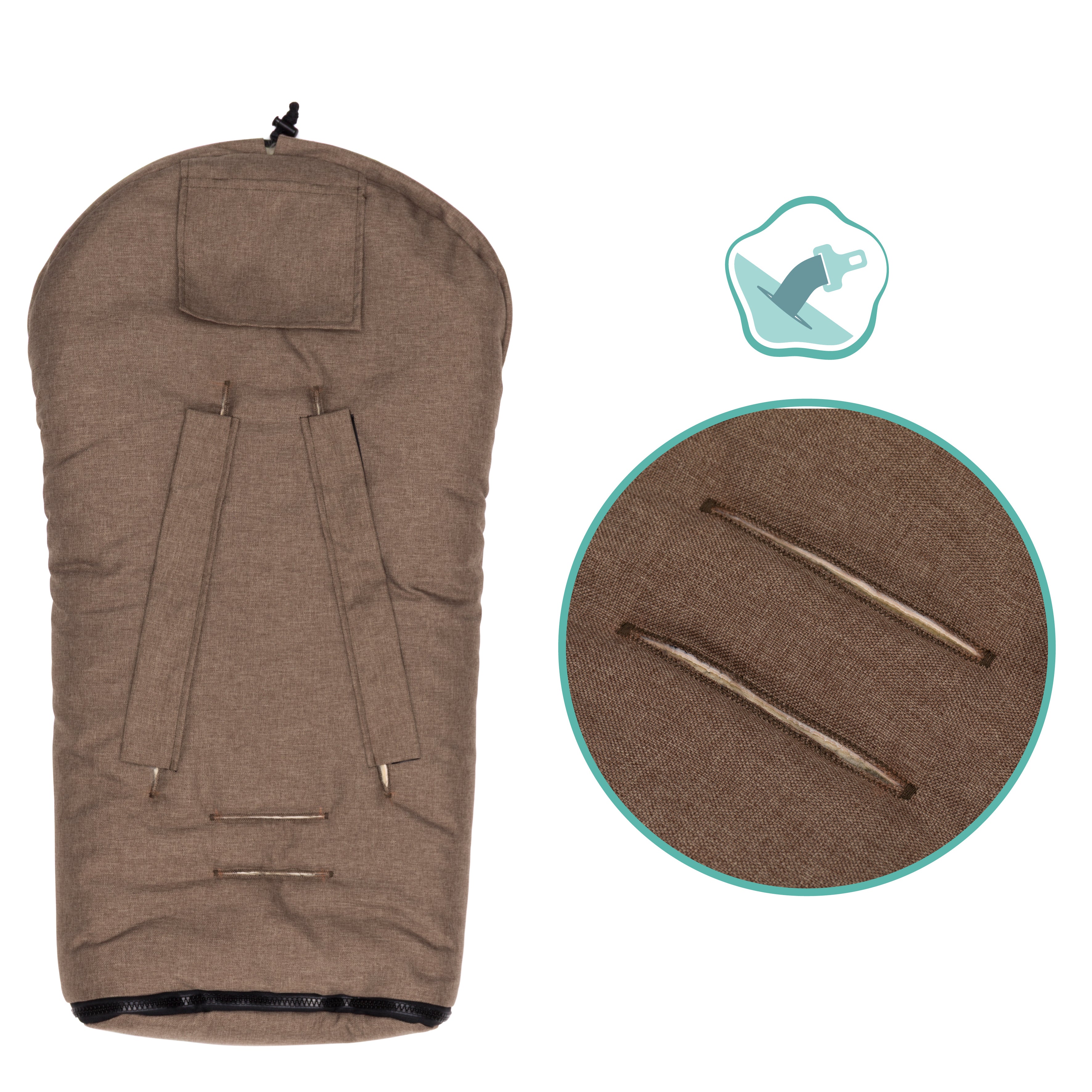 Fillikid Winterfusssack Lammfell Gr. 0 St.Moritz braun