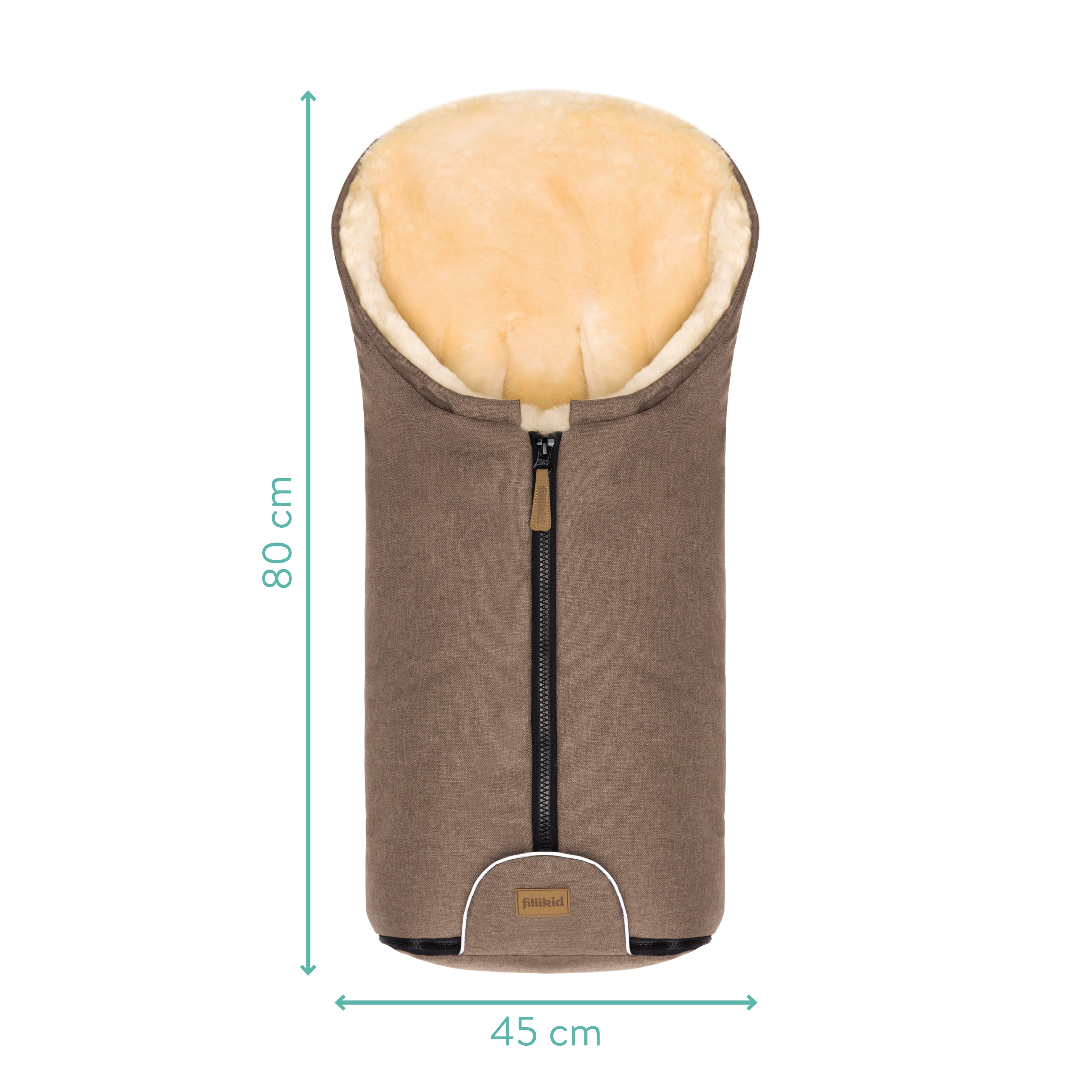 Fillikid Winterfusssack Lammfell Gr. 0 St.Moritz braun