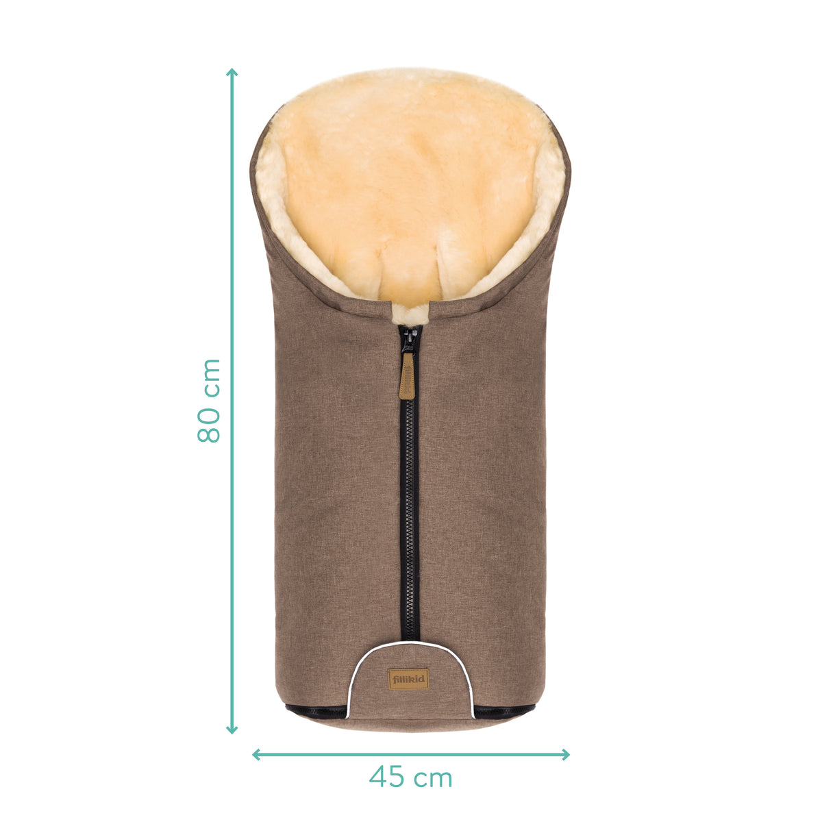Fillikid Winterfusssack Lammfell Gr. 0 St.Moritz braun
