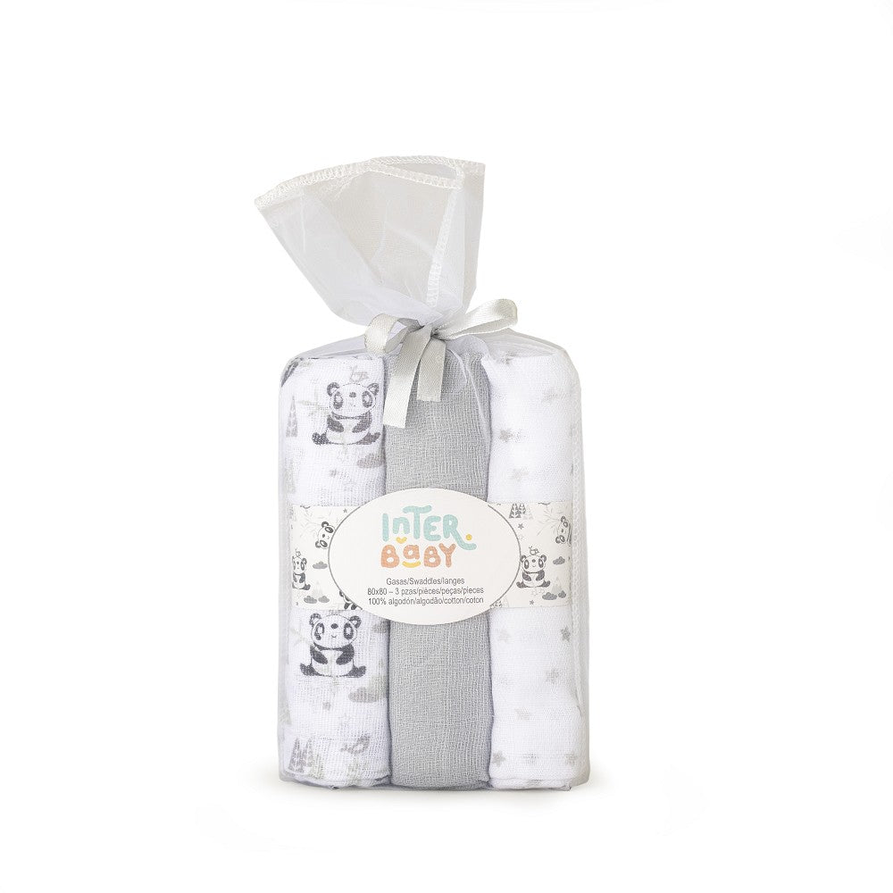 Interbaby Gaze 80x80cm 3er Pack