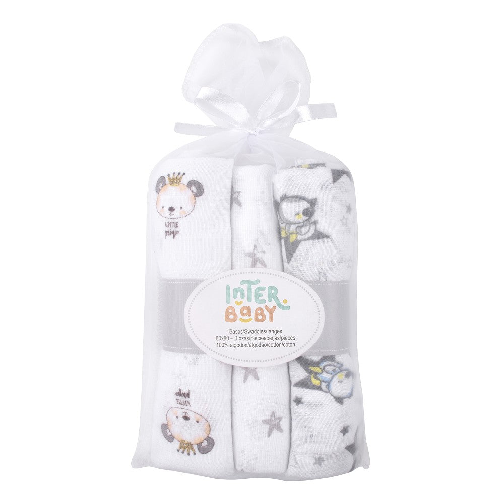 Interbaby Gaze 80x80cm 3er Pack