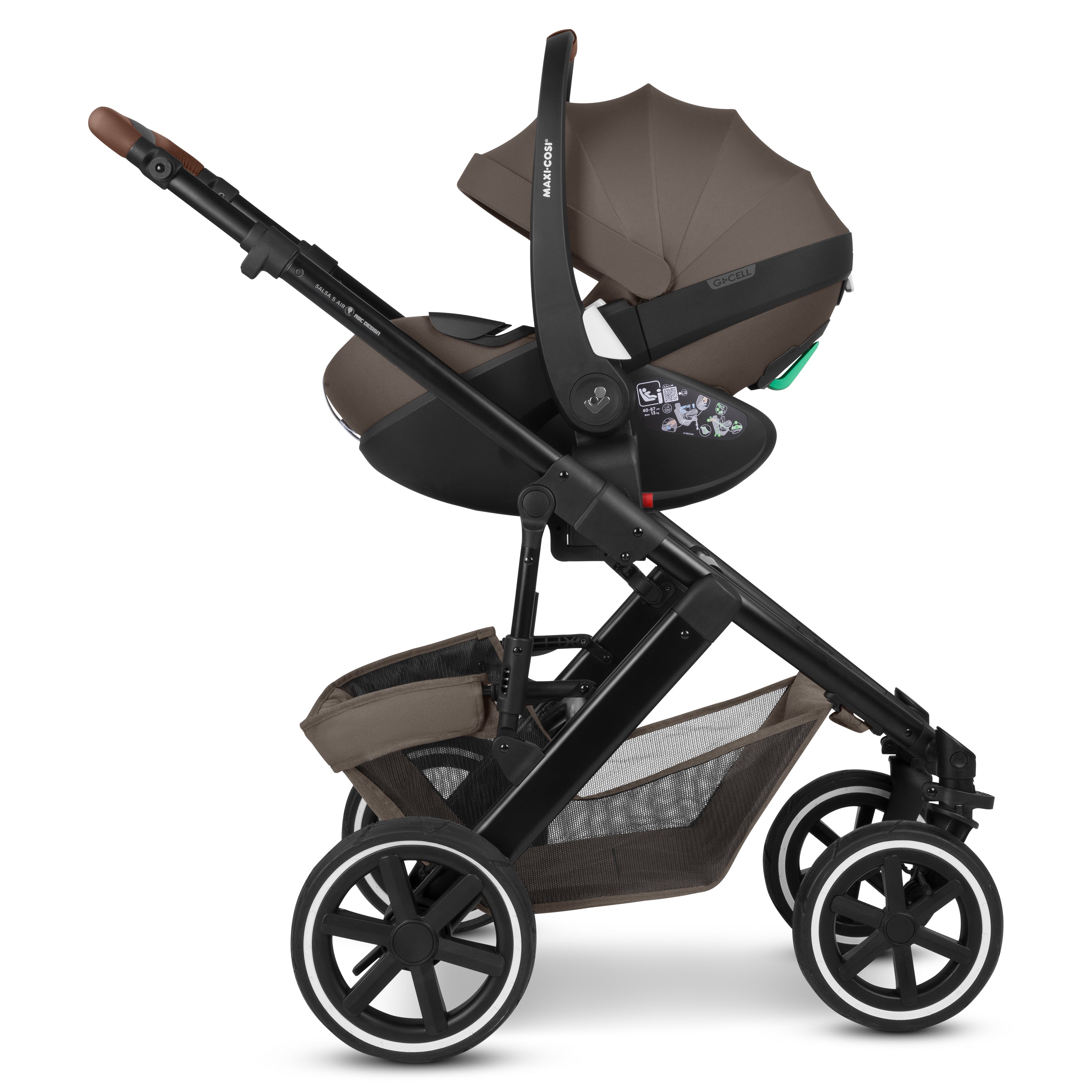 ABC Design Salsa 5 Air nature 2025 - All in One Set mit Maxi Cosi Pebble 360 Pro 2