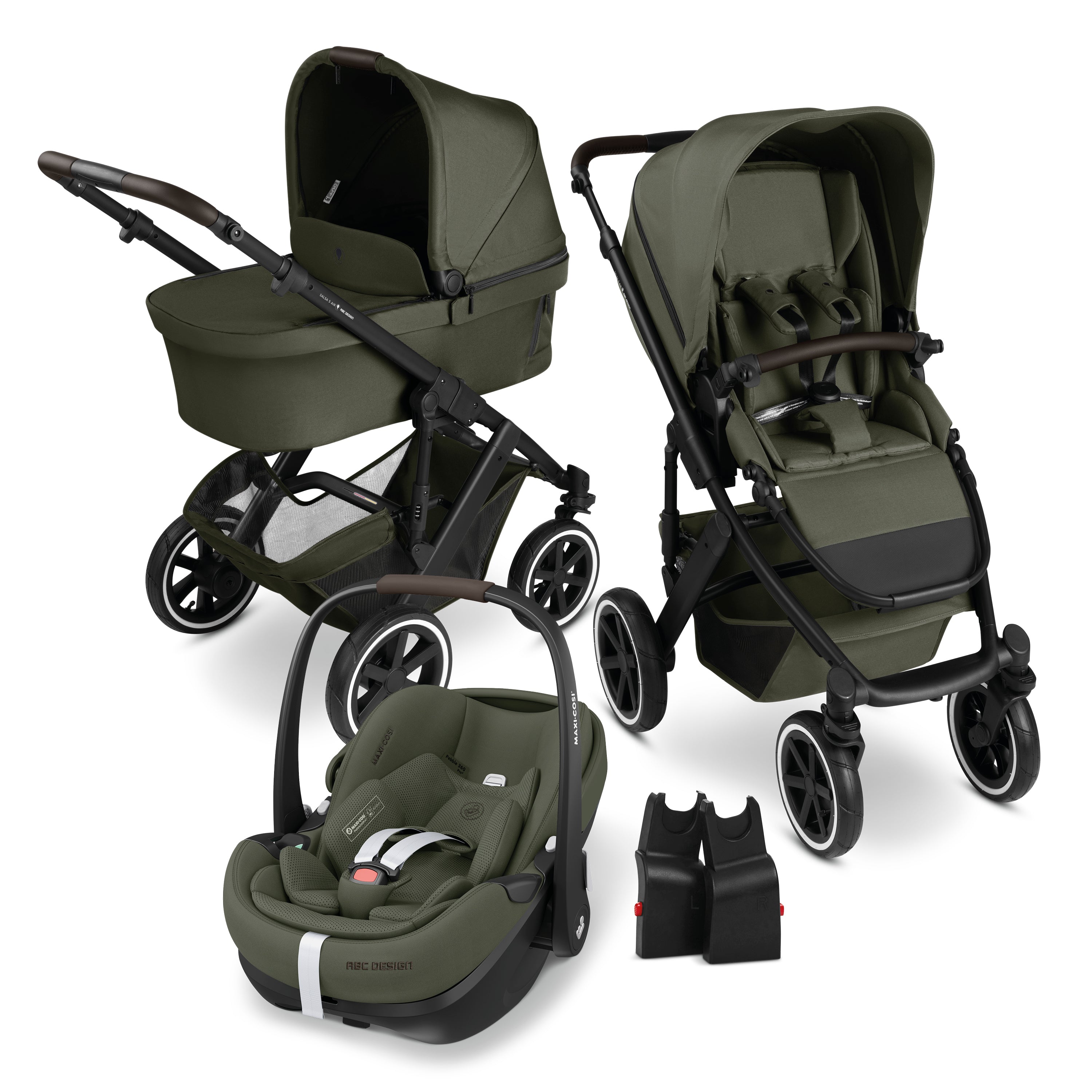 ABC Design Salsa 5 Air avocado 2026 All in One Set Maxi Cosi Pebble 360 Pro 2
