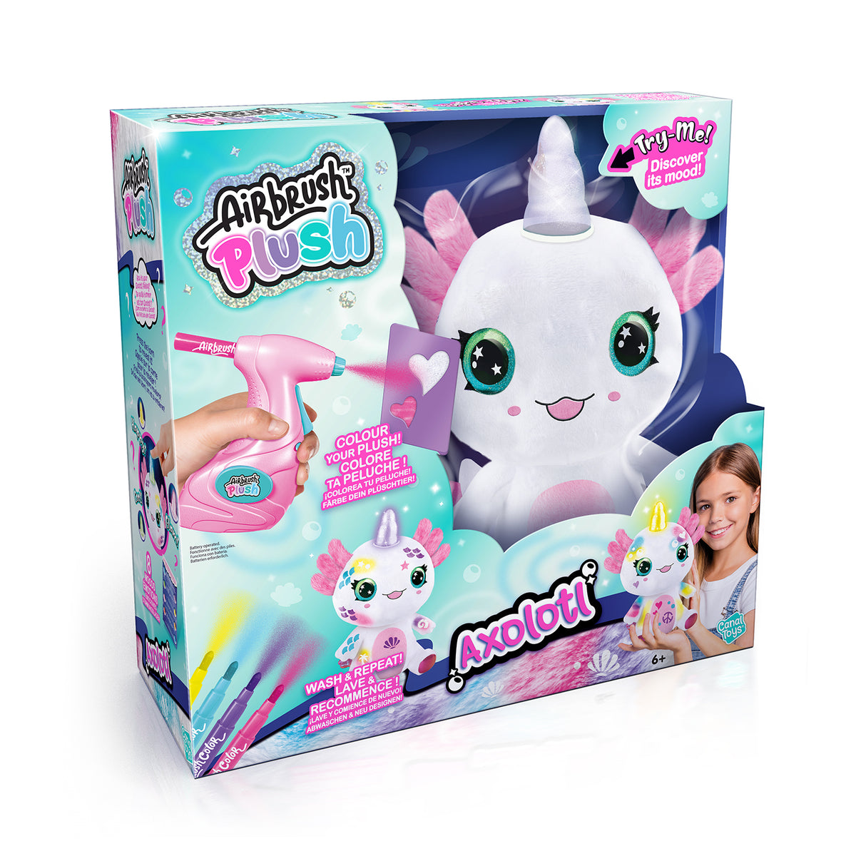 Canal Toys Airbrush Plüsch Axolotl