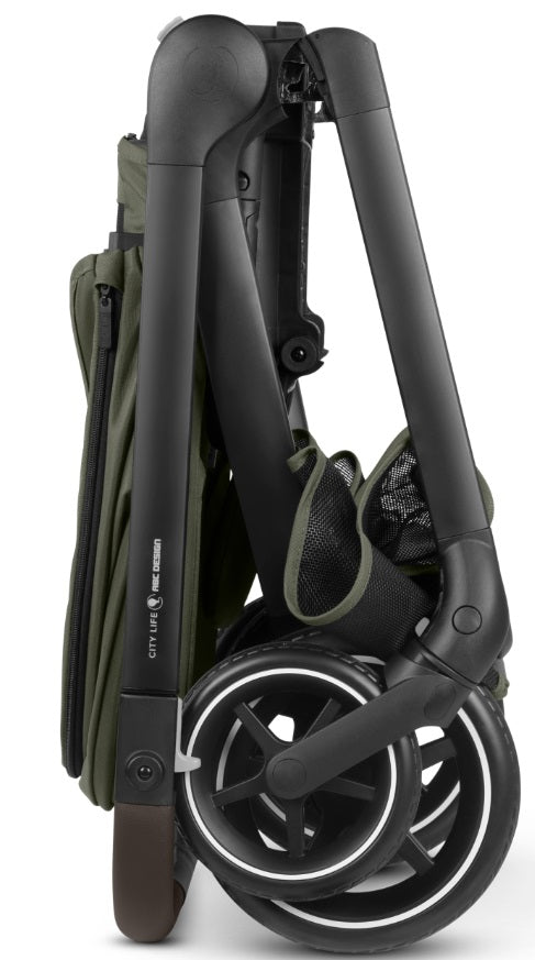 ABC Design City Life Kinderwagen Set mit Babywanne & Adapter avocado