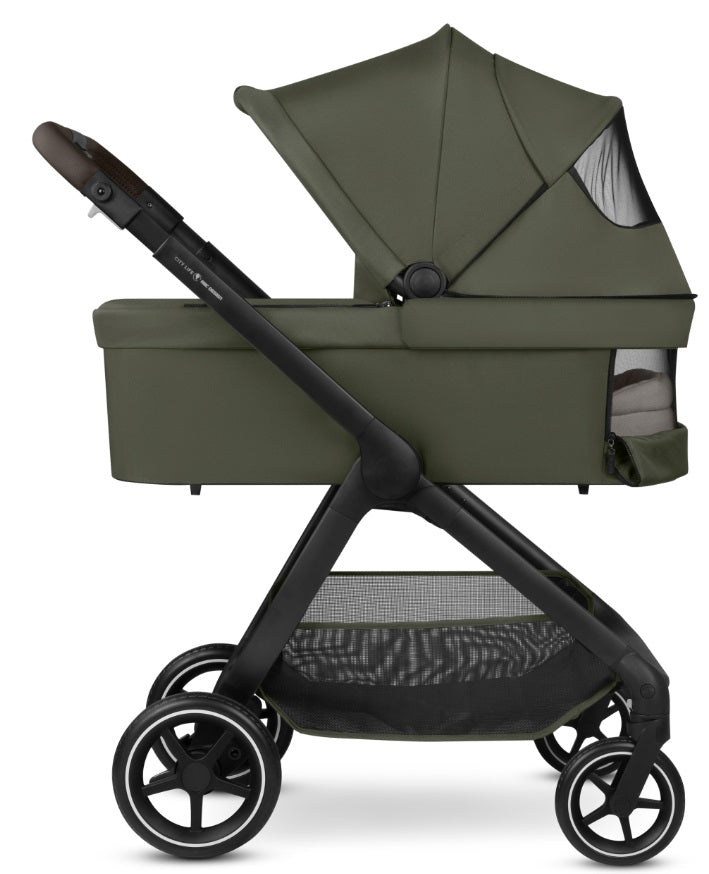 ABC Design City Life Kinderwagen Set mit Babywanne & Adapter avocado