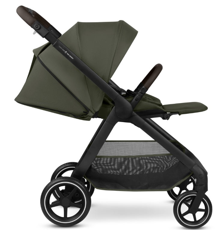 ABC Design City Life Kinderwagen Set mit Babywanne & Adapter avocado