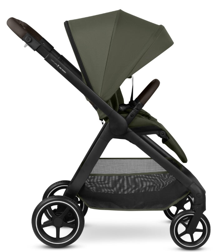 ABC Design City Life Kinderwagen Set mit Babywanne & Adapter avocado