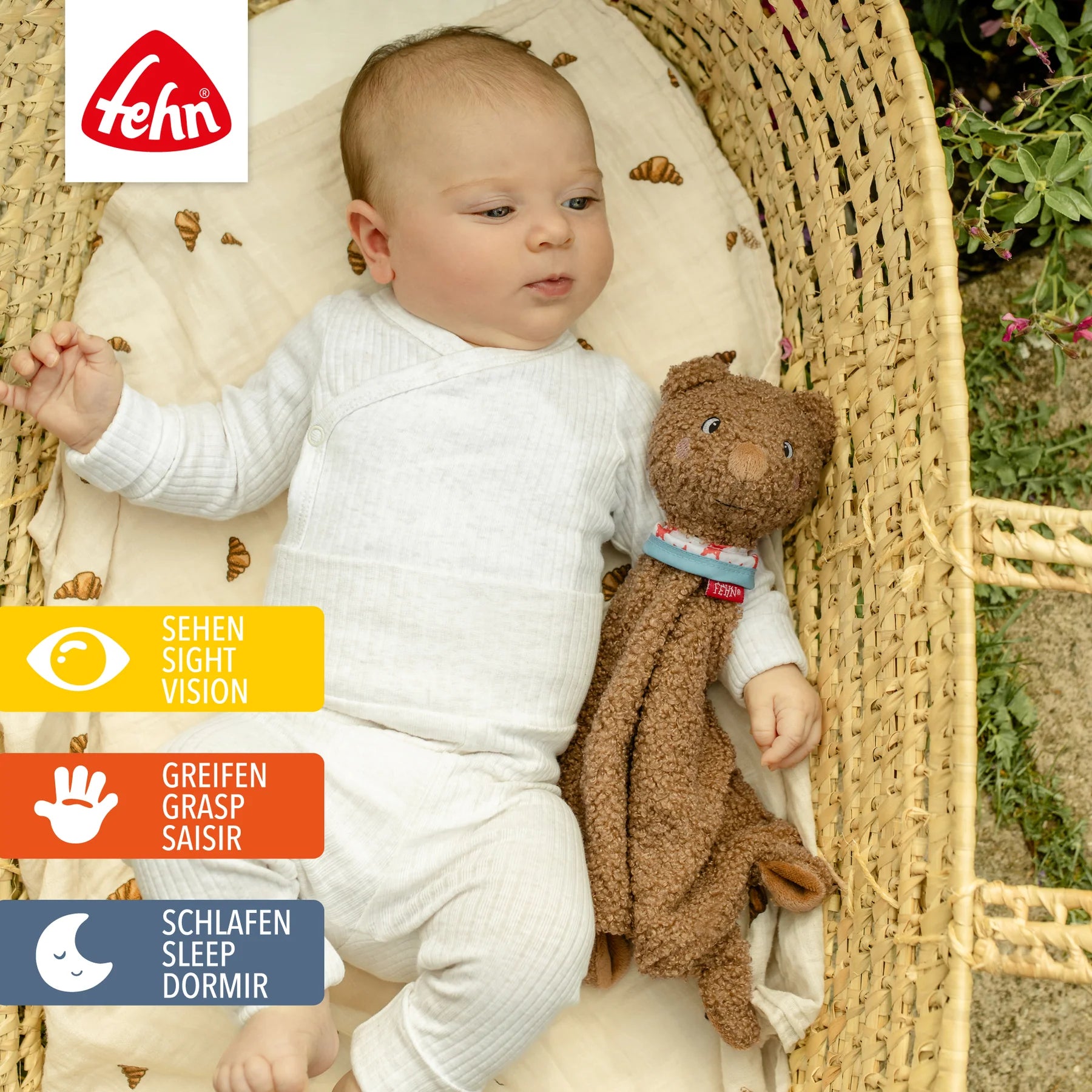Baby Fehn Schmusetuch Bär Fred