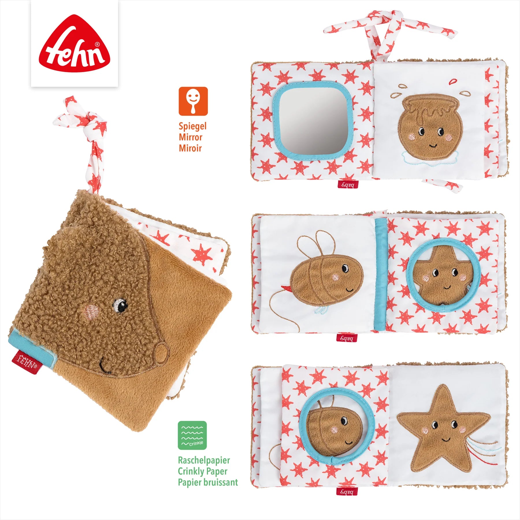 Baby Fehn Stoffbuch Bär Fred
